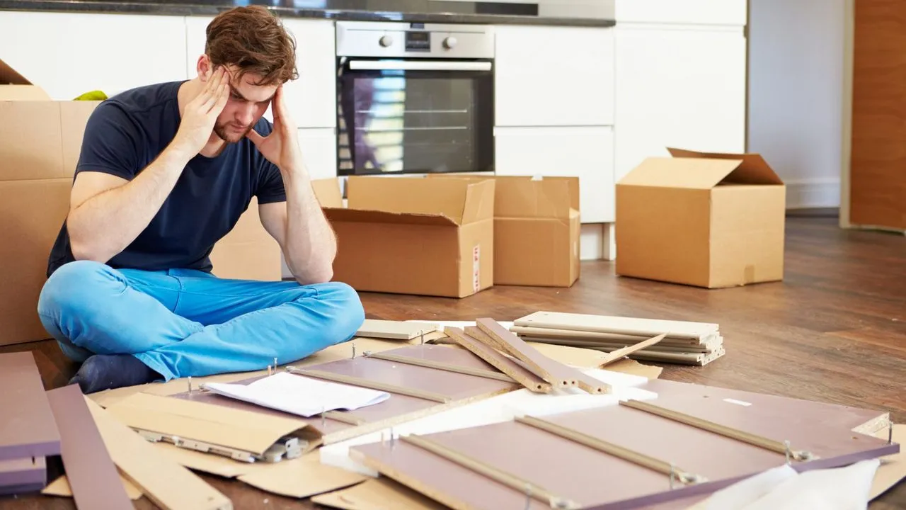 Stress déménagement cartons