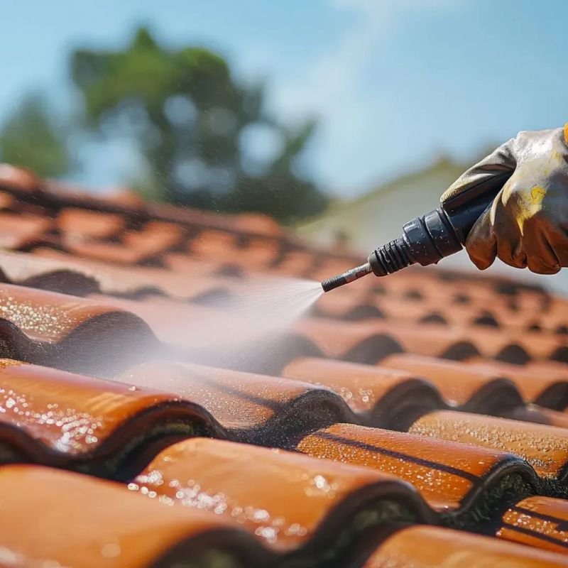 Application traitement hydrofuge toiture